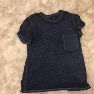 Navy, kinda sheer t shirt, soft material